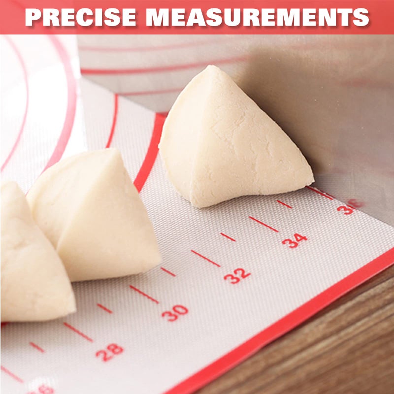 GREENRAIN Silicone Pastry Mat Extra Thick Large Non Stick Baking Supplies Kitchen Counter Cooking Rolling Dough Sheet Pie Crust Sourdough Bread Oven Liner with Measurement (20''(W) * 28''(L)) - Image 5